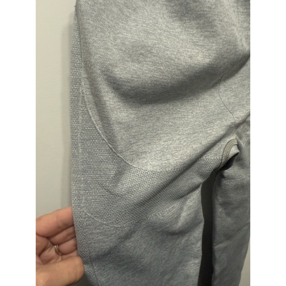 Gymshark Flex Seamless‎ Leggings Grey Purple Size M Gym Yoga Compression Workout - Picture 13 of 13